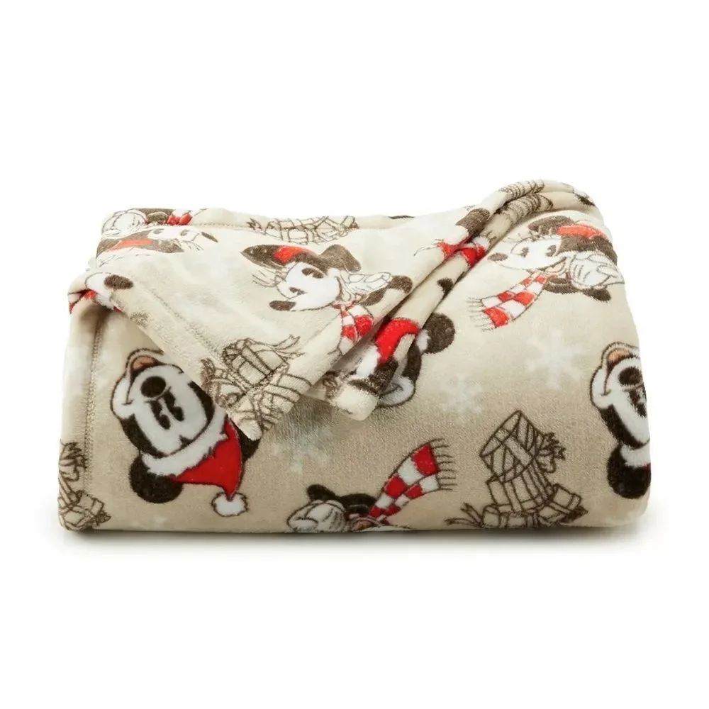Disney Mickey Mouse Oversized Super Soft Printed Plush Throw Blanket Minnie